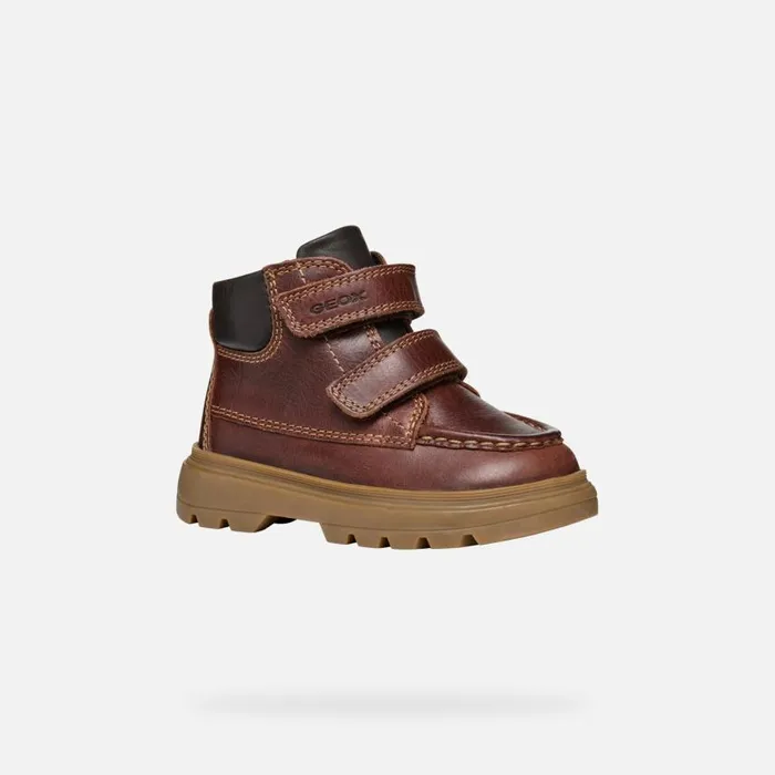 Kids Geox MidCalf Boots KIDDARTAH TODDLER BOY Coffee Mid Calf Boots Coffee