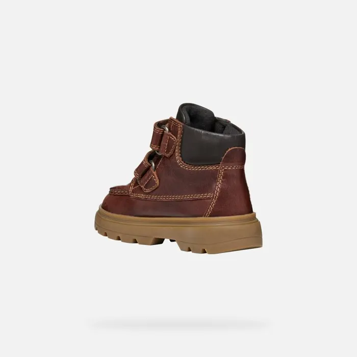 Kids Geox MidCalf Boots KIDDARTAH TODDLER BOY Coffee Mid Calf Boots Coffee