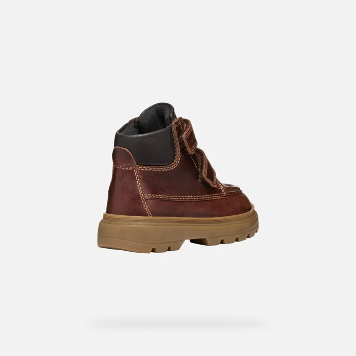 Kids Geox MidCalf Boots KIDDARTAH TODDLER BOY Coffee Mid Calf Boots Coffee