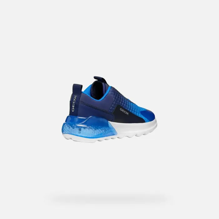 Kids Geox Sneakers ACTIVART ILLUMINUS JUNIOR NavySky Low Top Sneakers Navysky