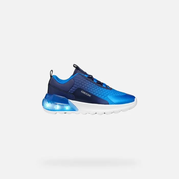 Kids Geox Sneakers ACTIVART ILLUMINUS JUNIOR NavySky Low Top Sneakers Navysky