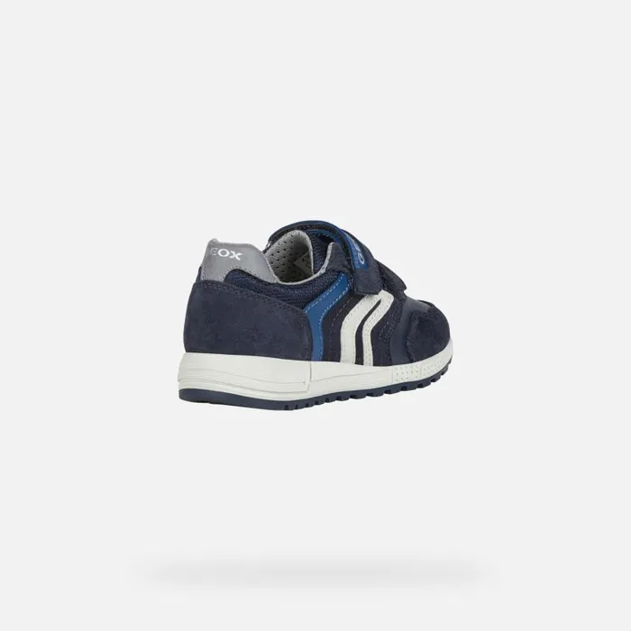 Kids Geox Sneakers ALBEN Junior Boy039s Velcro Shoes Navydark Avio