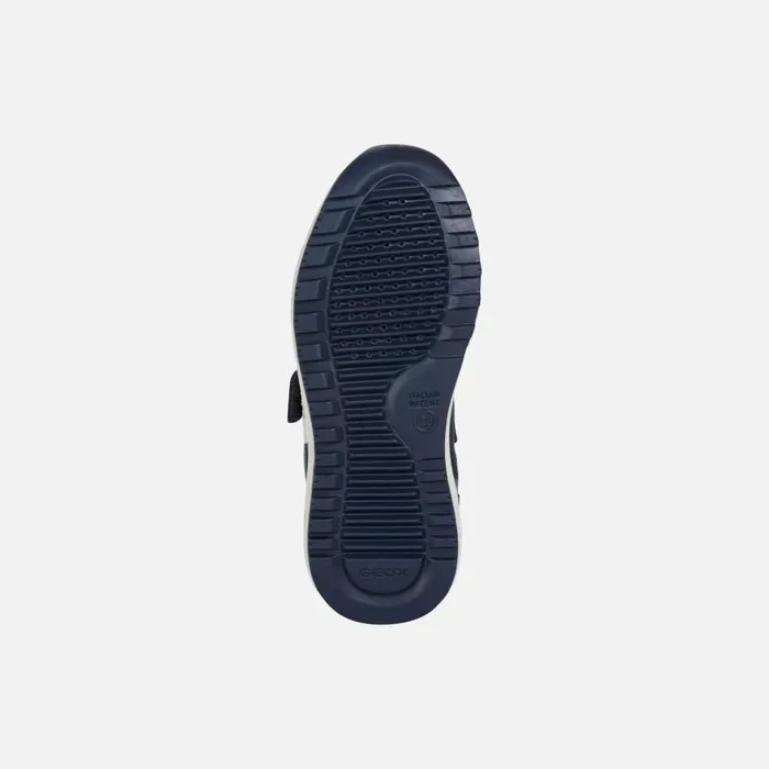 Kids Geox Sneakers ALBEN Junior Boy039s Velcro Shoes Navydark Avio