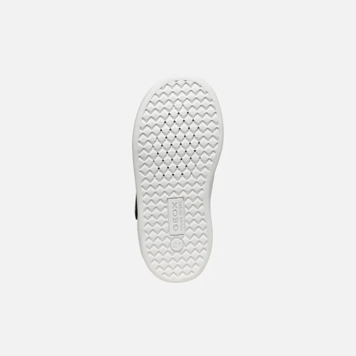 Kids Geox Sneakers ECLYPER BABY WhiteBlack High Top Sneakers Whiteblack