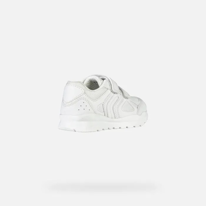 Kids Geox Sneakers PAVEL Kids039s White Sneakers With Straps UNIFORM White