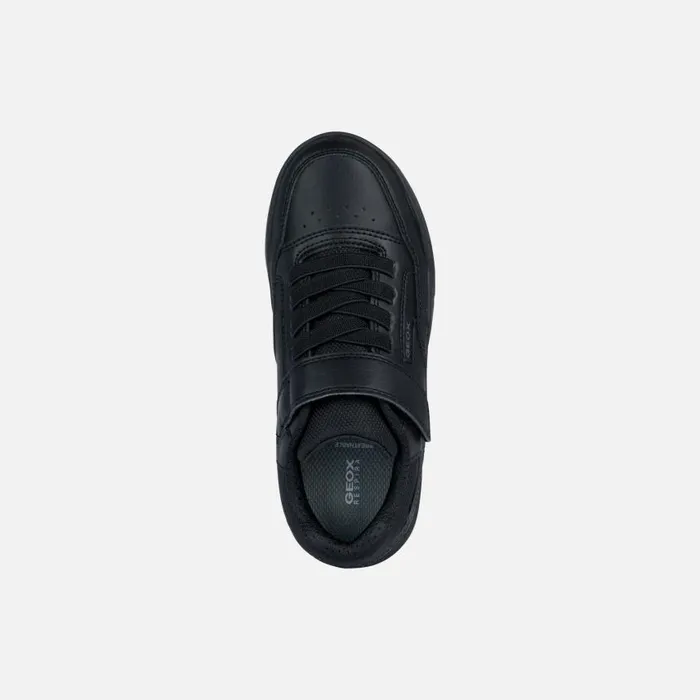 Kids Geox Sneakers PERTH Junior Boy039s Black Velcro Shoes UNIFORM Black