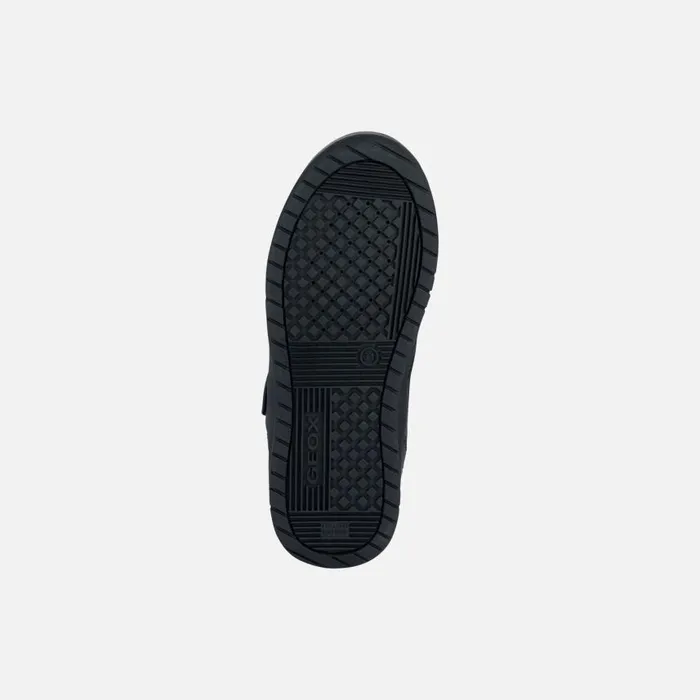 Kids Geox Sneakers PERTH Junior Boy039s Black Velcro Shoes UNIFORM Black