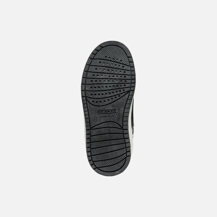 Kids Geox Sneakers WASHIBA JUNIOR Black High Top Sneakers Black