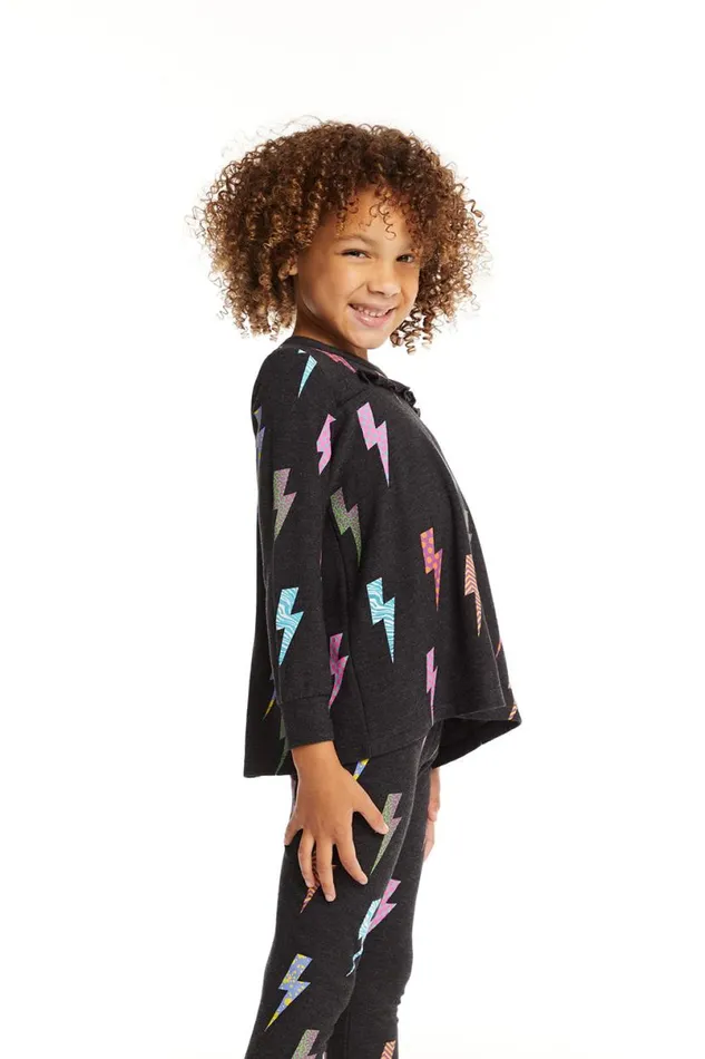 Kids Girls Chaser Brand Lightning Bolts Long Sleeve