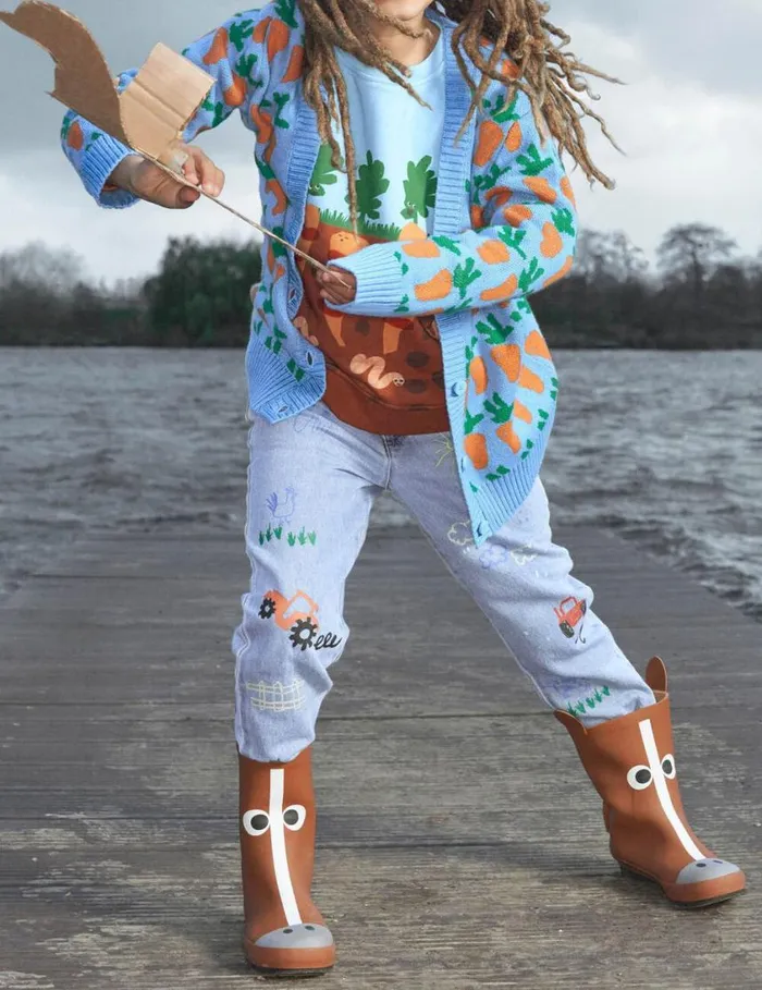 Kids Horse Graphic Rainboots Brown Stella McCartney Shoes And Accessories