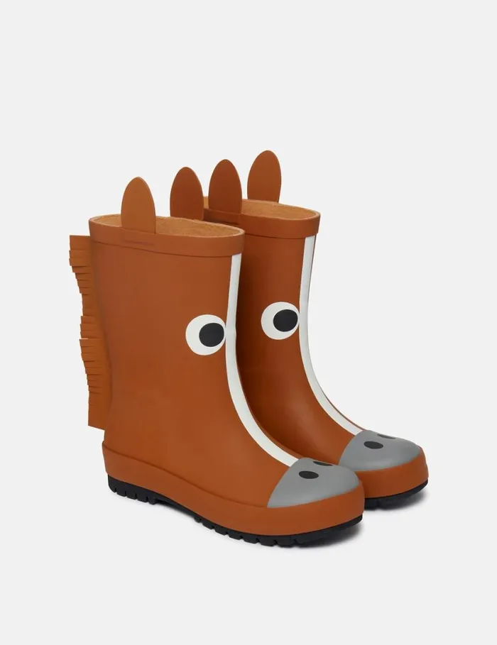 Kids Horse Graphic Rainboots Brown Stella McCartney Shoes And Accessories