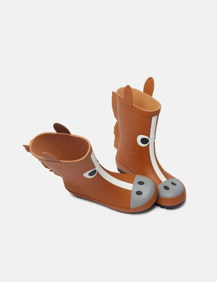 Kids Horse Graphic Rainboots Brown Stella McCartney Shoes And Accessories