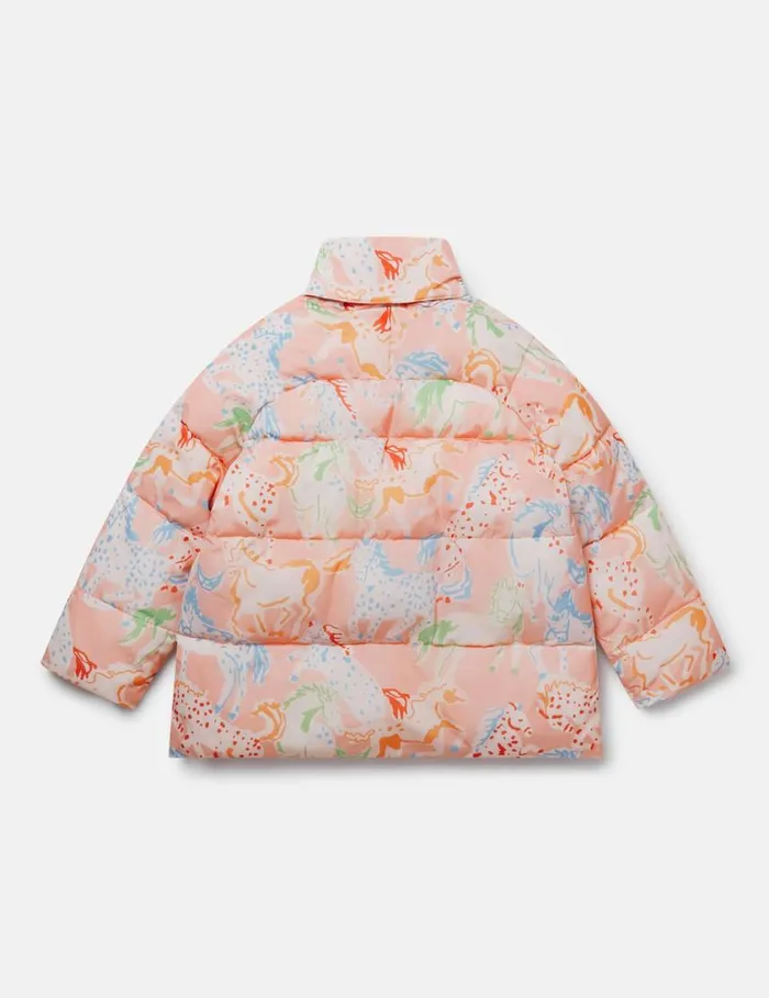 Kids Horse Print Puffer Coat Multicolour Stella McCartney Outerwear Kids Horse Print Puffer Coat Multicolour Stella McCartney Outerwear