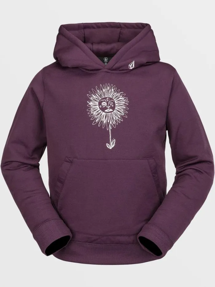 Kids Layering Volcom Riding Fleece Pullover 8211 Blackberry