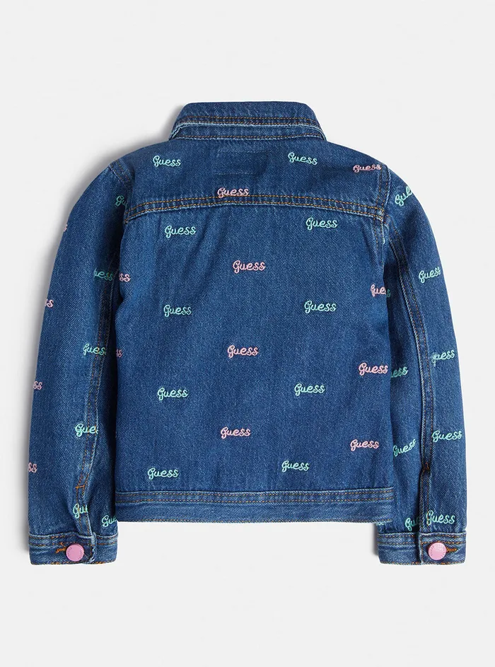 Kids Little Girl GUESS Denim Pastel Logo Jacket 27 Kids Little Girl GUESS Denim Pastel Logo Jacket 27