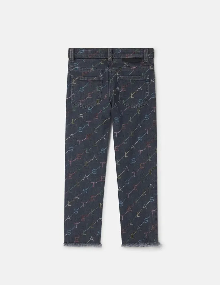 Kids Logo Pattern Denim Jeans Grey Stella McCartney Pants and Shorts Kids Logo Pattern Denim Jeans Grey Stella McCartney Pants and Shorts
