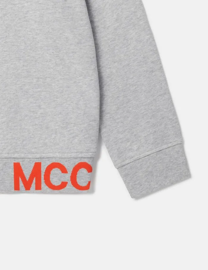 Kids Logo Tape Sweatshirt Grey Melange Stella McCartney Sweaters and Cardigans