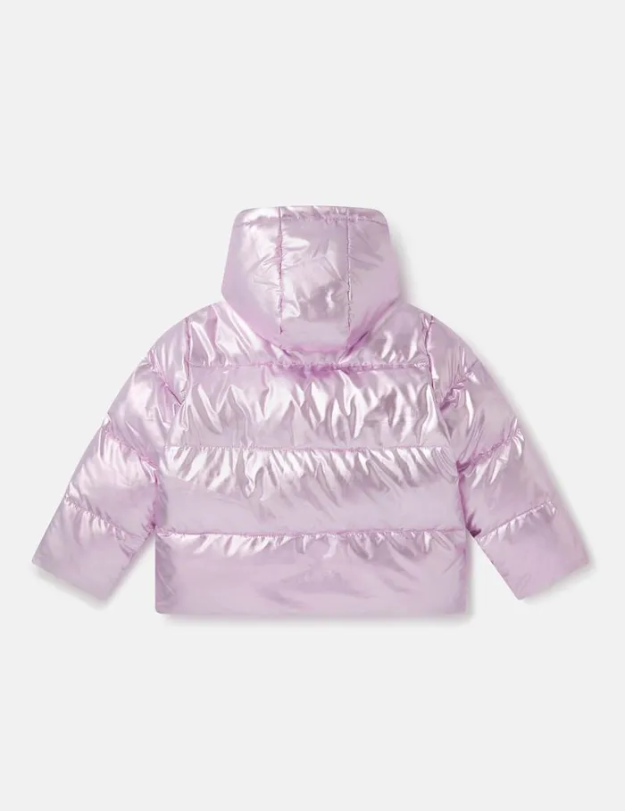 Kids Metallic Puffer Coat Lavender Stella McCartney Outerwear Kids Metallic Puffer Coat Lavender Stella McCartney Outerwear