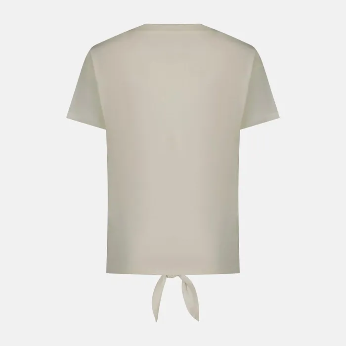 Kids NB Essential Tie Front Tee Sea Salt New Balance Tops Kids NB Essential Tie Front Tee Sea Salt New Balance Tops