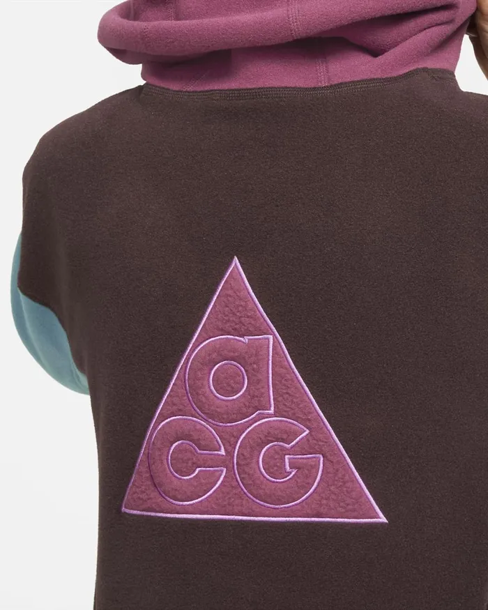 Kids Nike All Clothing ACG Icon Fleece Polartec 039Wolf Tree039 Earthrosewoodfaded Sprucerush Fuchsia