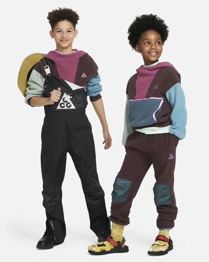 Kids Nike All Clothing ACG Icon Fleece Polartec 039Wolf Tree039 Earthrosewoodfaded Sprucerush Fuchsia