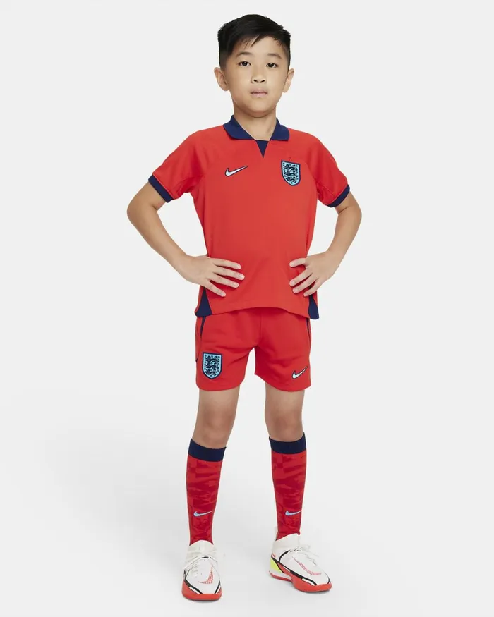 Kids Nike All Clothing England 202223 Away Challenge Redblue Voidblue Fury