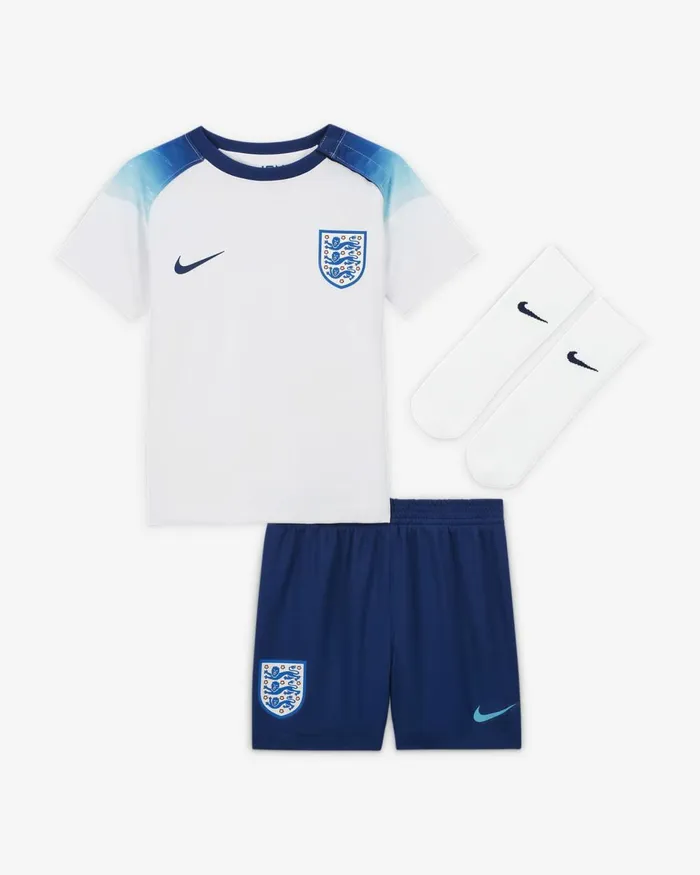 Kids Nike All Clothing England 202223 Home Whiteblue Furyblue Void