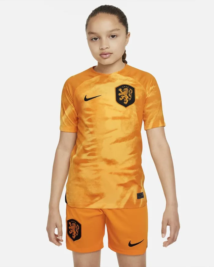 Kids Nike All Clothing Netherlands 202223 Stadium Home Laser Orangeblack