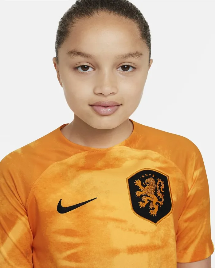 Kids Nike All Clothing Netherlands 202223 Stadium Home Laser Orangeblack