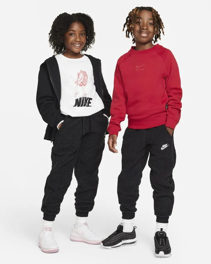Kids Nike All Clothing Sportswear Club Fleece Blackblackwhite