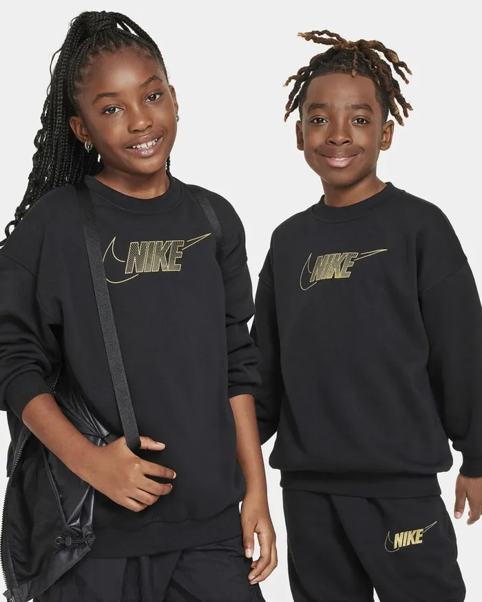 Kids Nike All Clothing Sportswear Club Fleece Blackmetallic Gold