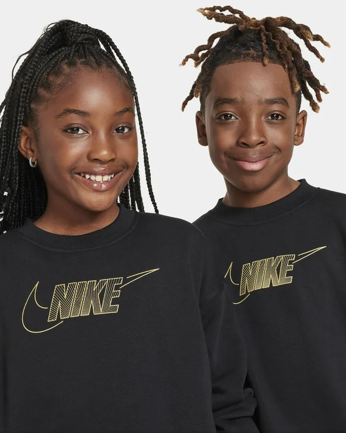 Kids Nike All Clothing Sportswear Club Fleece Blackmetallic Gold