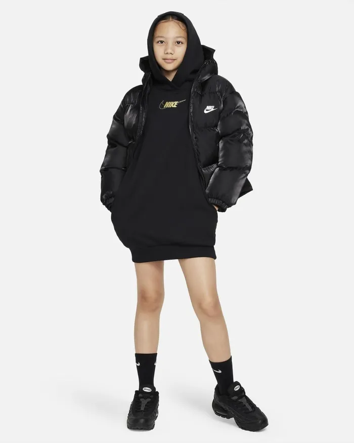Kids Nike All Clothing Sportswear Club Fleece Blackmetallic Gold