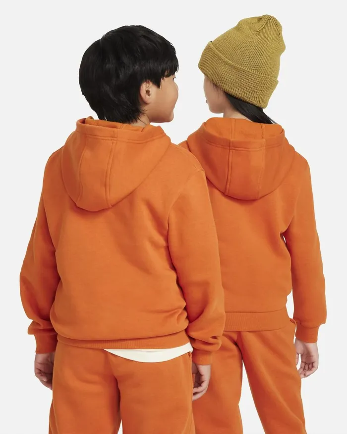 Kids Nike All Clothing Sportswear Club Fleece Campfire Orangewhite