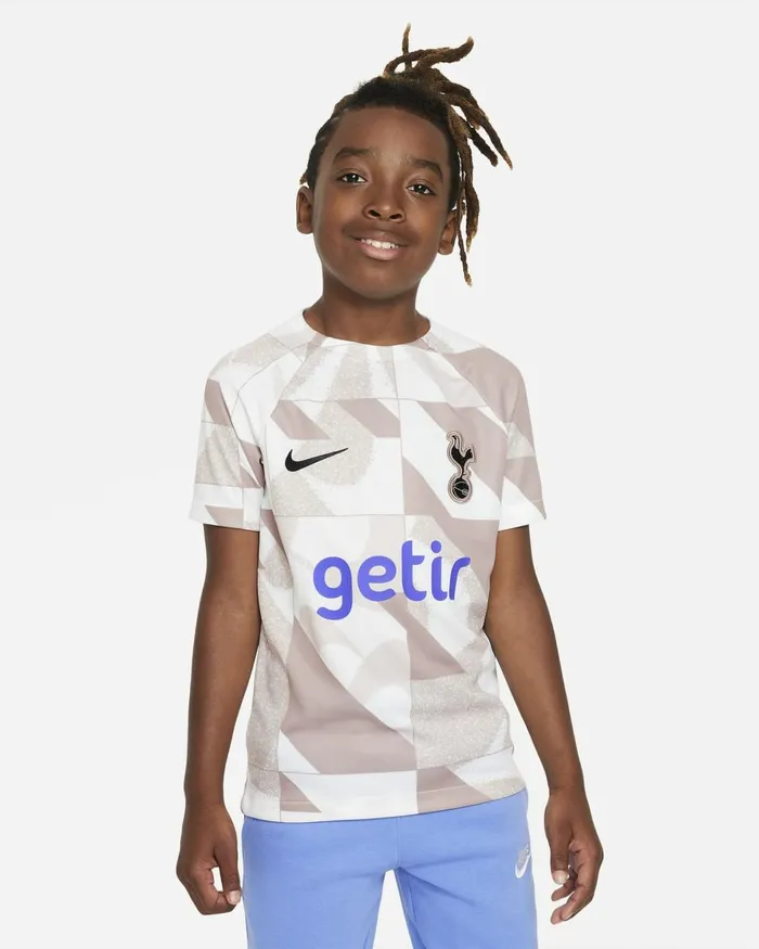 Kids Nike All Clothing Tottenham Hotspur Academy Pro Third Whitewhiteblackblack