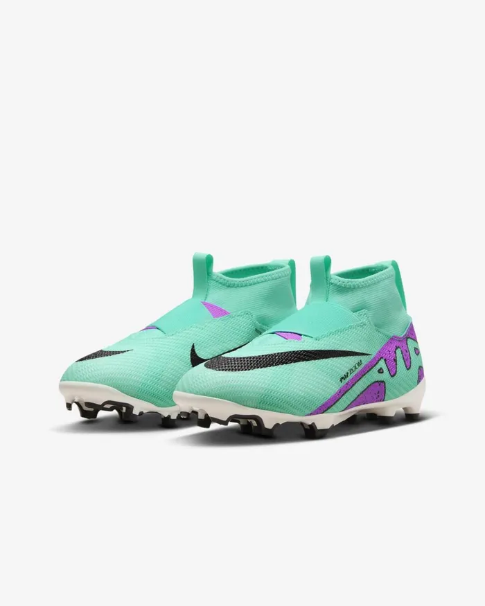 Kids Nike Football Jr Mercurial Superfly 9 Pro Hyper Turquoiseblackwhitefuchsia Dream