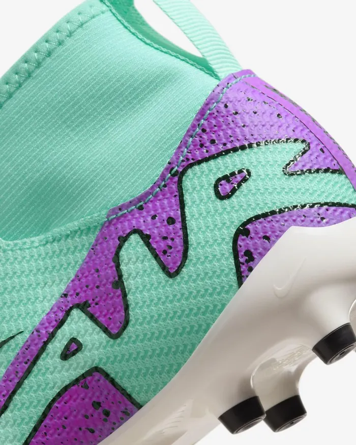 Kids Nike Football Jr Mercurial Superfly 9 Pro Hyper Turquoiseblackwhitefuchsia Dream
