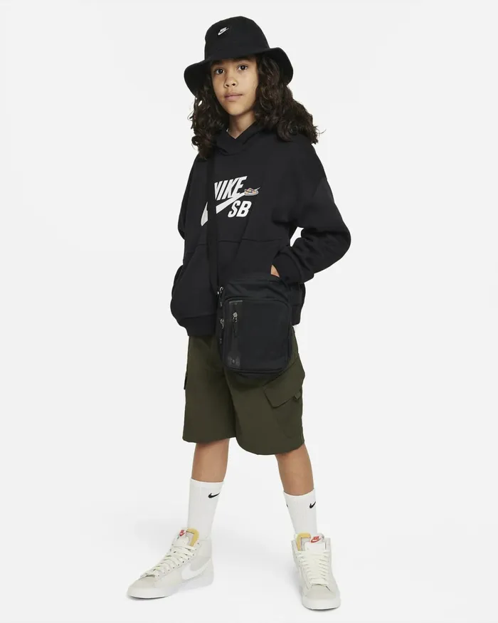 Kids Nike Hoodies And Sweatshirts SB Icon Fleece EasyOn Blackwhite