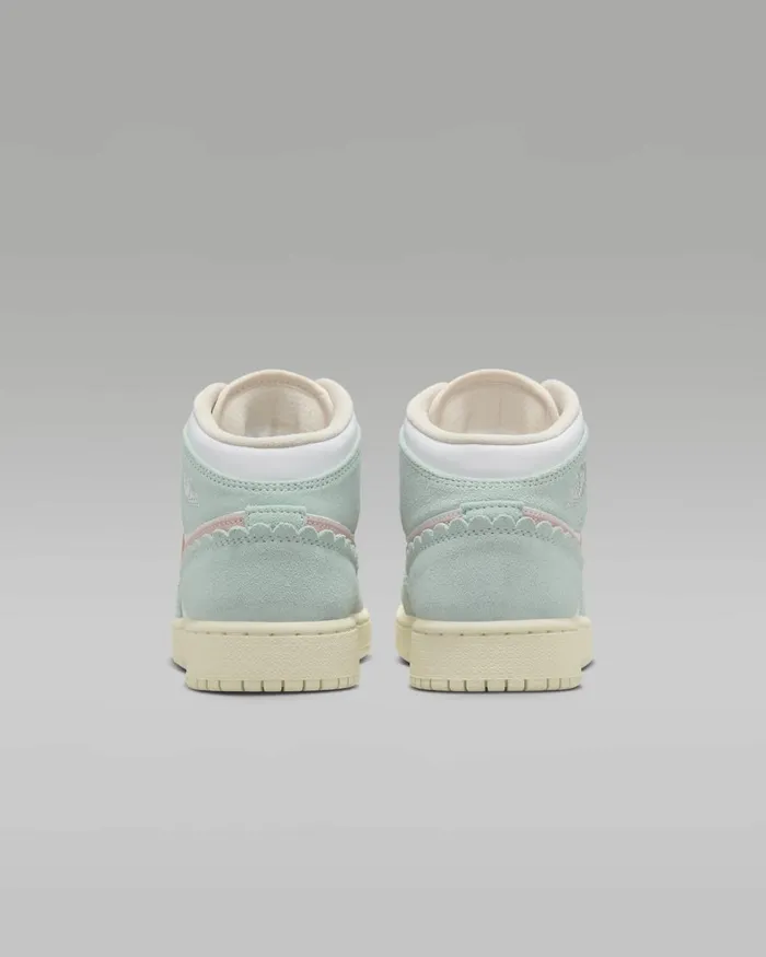 Kids Nike Jordan Air Jordan 1 Mid SE Whitejade Iceguava Icepink Oxford