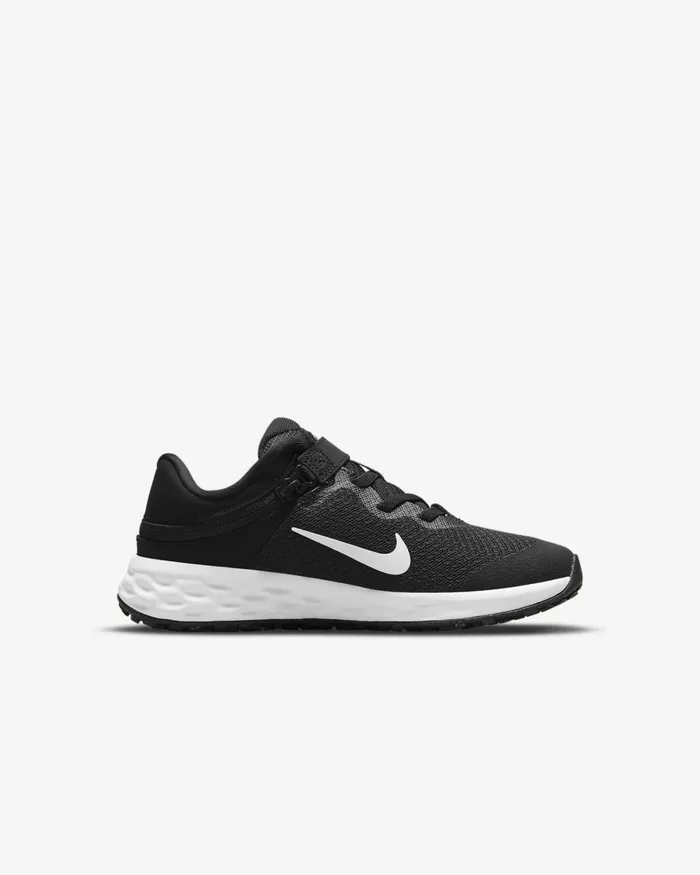 Kids Nike Running Revolution 6 FlyEase Blackdark Smoke Greywhite