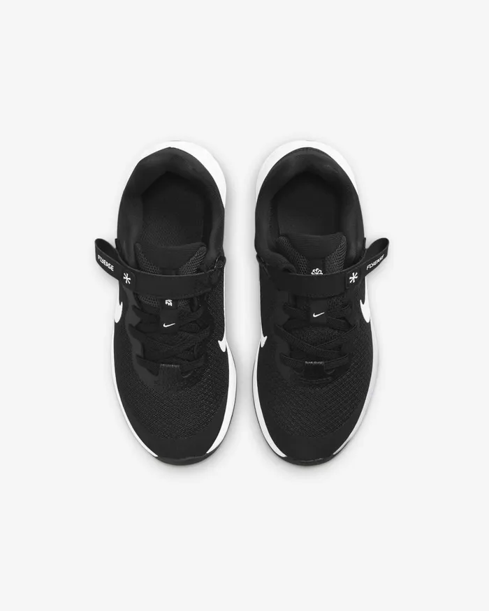 Kids Nike Running Revolution 6 FlyEase Blackdark Smoke Greywhite