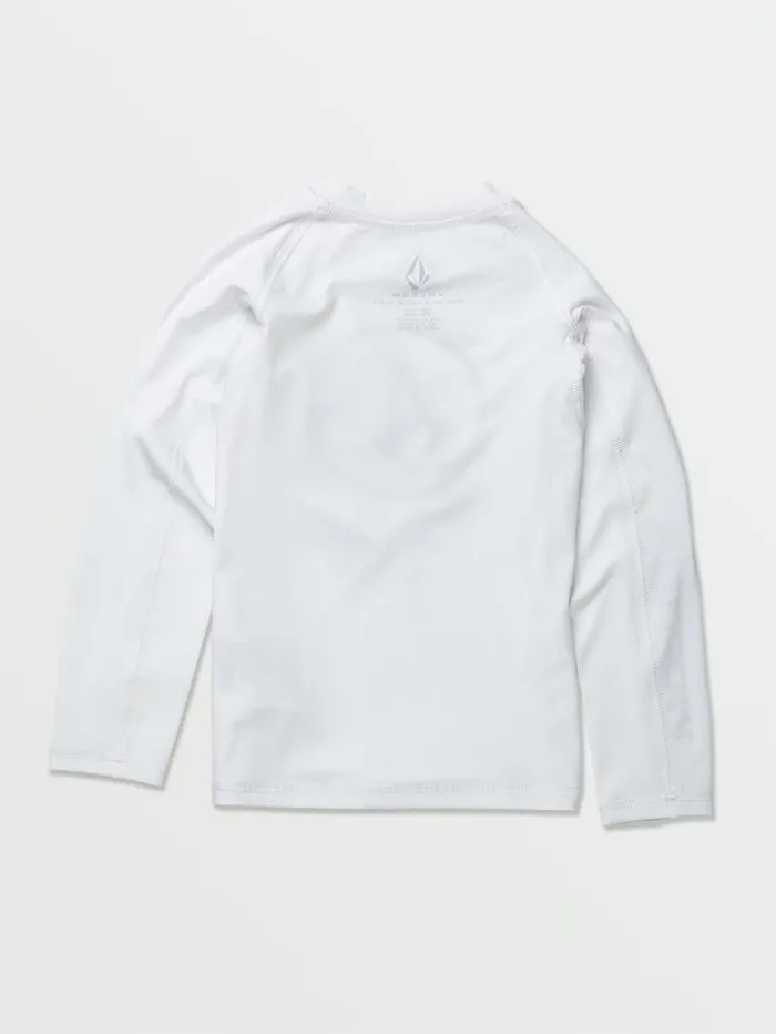 Kids Rashguards Volcom Little Boys Lido Solid Long Sleeve Rashguard 8211 White