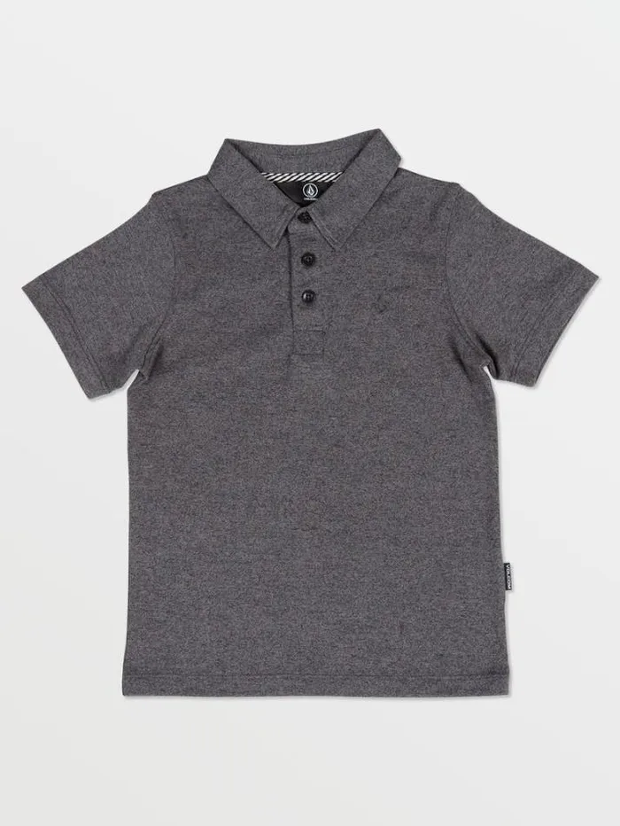 Kids Shirts and Flannels Volcom Little Boys Wowzer Polo Short Sleeve Shirt 8211 Stealth