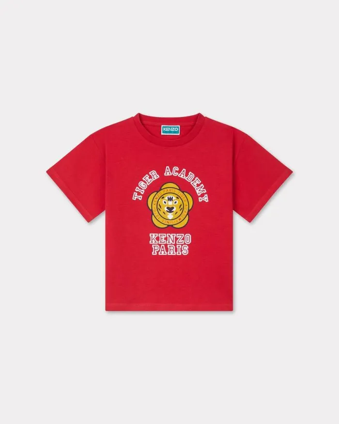 Kids Shortsleeved Cotton Tshirt Cherry Kenzo Tshirts And Sweatshirts