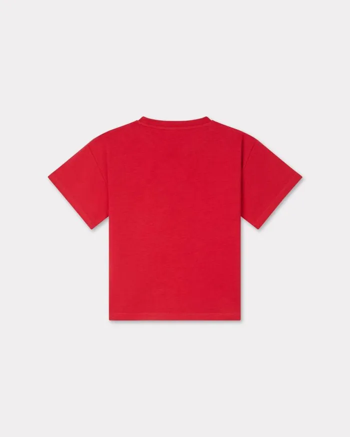 Kids Shortsleeved Cotton Tshirt Cherry Kenzo Tshirts And Sweatshirts