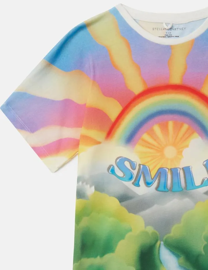 Kids Smile Print TShirt Dress Multicolour Stella McCartney Dresses and Jumpsuits Kids Smile Print TShirt Dress Multicolour Stella McCartney Dresses and Jumpsuits