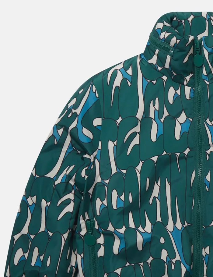 Kids Stella Print HighNeck Jacket Multicolor Green Stella McCartney Outerwear Kids Stella Print HighNeck Jacket Multicolor Green Stella McCartney Outerwear