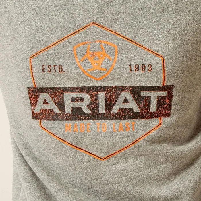 Kids Sweatshirts and Hoodies Ariat Bold Hex Hoodie Grey Heather Kids Sweatshirts and Hoodies Ariat Bold Hex Hoodie Grey Heather