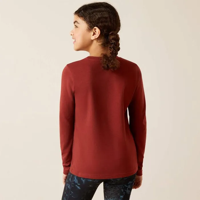 Kids TShirts and Polos Ariat Blossom Pony TShirt Fired Brick
