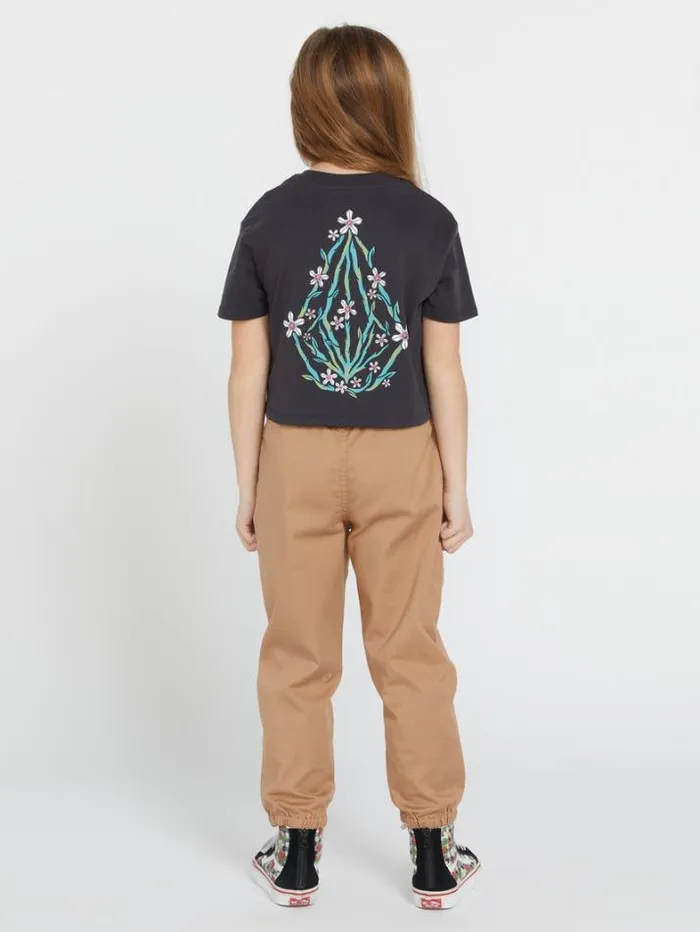 Kids TShirts and Tanks Volcom Girls Pocket Dial Tee 8211 Vintage Black